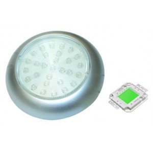 Green 230V S/STEEL LED Lamp 78.5MM Dia.