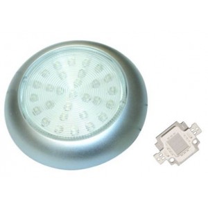 White 230V S/STEEL LED Lamp 78.5MM Dia.