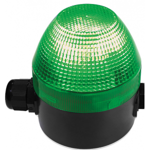 12-24VAC/DC STEADY/FLASHING GREEN BEACON 1Hz