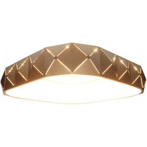 Ultra Modern 38W Sq Alu / Acrylic Gold Warm White Ceiling L