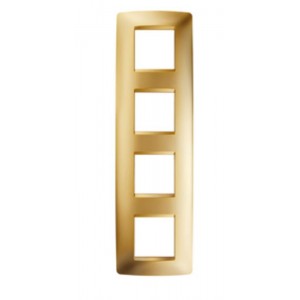 INTERNATIONAL 3x3 ONE COVER PLATE 2+2+2+2 GANG VERT GOLD