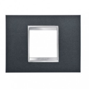 Chorus Lux 2-GANG Cover Plate Slate Technopolymer