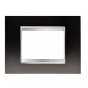 Chorus Lux 3-GANG Cover Plate Metal Gunbarrel Grey
