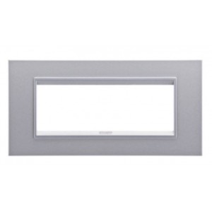 Chorus Lux 6-GANG Cover Plate Metal Titanium