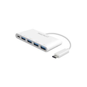 Macally UC3HUB4C 3.1 USB-C to 4 Port USB A Hub + USB-C