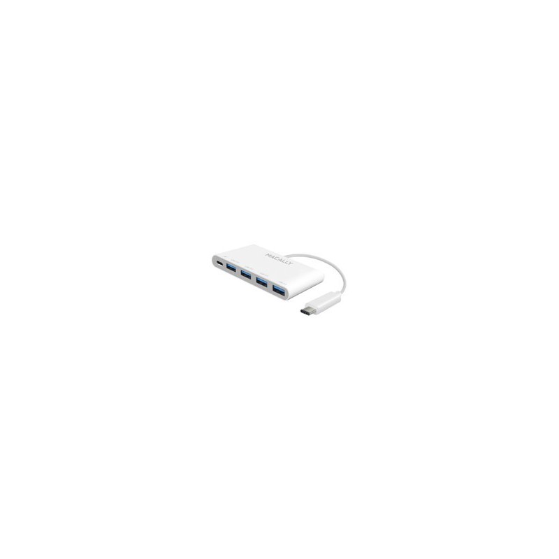 Macally UC3HUB4C 3.1 USB-C to 4 Port USB A Hub + USB-C