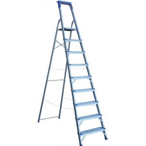 9-STEP Wide Rung Aluminium Step Ladder 150KG 2540MM