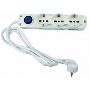 Schuko Extender 3X Schuko And 6X Italian Sockets