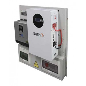 Solar Hybrid Easy Inst Kit 3KVA 24V INV+2560WH Lith Battery