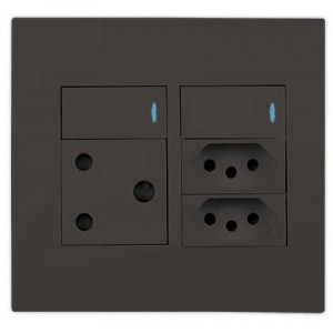 1X Sa 16A 2X N-TYPE Sa Switched Outlets 4X4 Slate Orion Pre