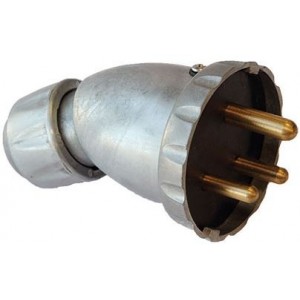 15A 2P+E 230-400VAC METAL-CLAD Angled Plug IP66