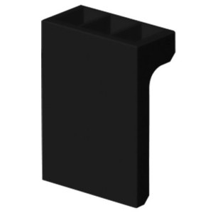 70x20 TRUNKING ADAPTOR BLACK