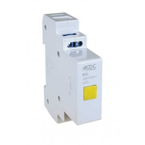 230VAC Yellow Din Modular LED Indication Lamp