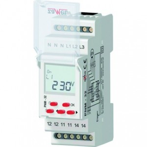3 Ph OVER/UNDER Voltage Phase Failure Relay 16A 1C/O 400VAC+