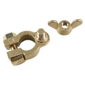 Marine Wingnut Battery Terminal Brass /2 (p+n)