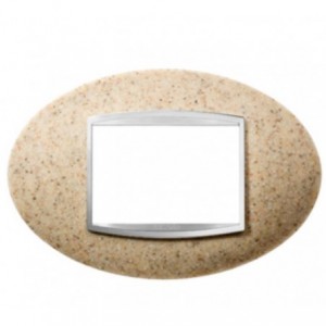 Chorus Art 3-GANG Cover Plate Sand Stone