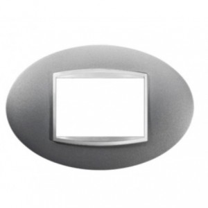 Chorus Art 3-GANG Cover Plate Titanium