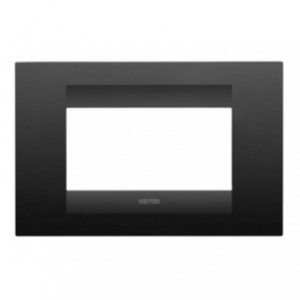 Geo Plate 4-GANG Satin Black