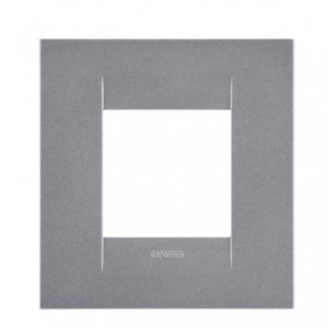 INTERNATIONAL 3x3 GEO COVER PLATE 2 GANG TITANIUM
