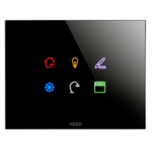 Knx Ice Touch Cover Plate Black 6 Int Sym