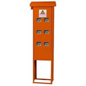 Meter Kiosks Steel 10M 3-PH Orange