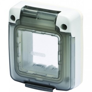 Q-DIN System 2-GANG Hinged Transparent Cover IP65