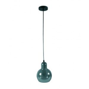 230V 40W E27 Pendant Light Gun Metal Glass