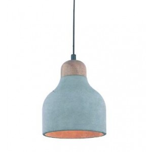 230VAC 60W 1XE27 Pendant Concrete And Wood 150DIA.