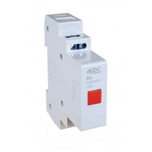 230VAC Red Din Modular LED Indication Lamp