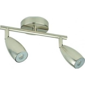 230VAC 7.6W Matt Nickel LED Integrated 2X Adj.spot Light 400