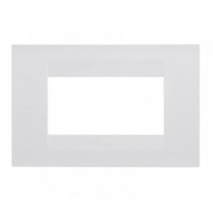 Geo Plate 4-GANG Milk White