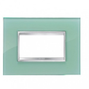 Chorus Flat Plate 4-GANG Soft Green Glass