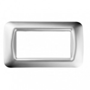 Top System 4 Gang Plate - Soft Chrome