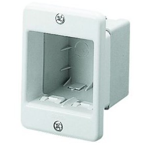 2 Gang White Flush Support Bracket