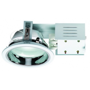 WHITE 2x9W 230V HORIZONTAL D/LIGHT C/W GLASS