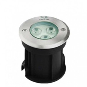 100-240VAC 3W Warm White Inground LED Ss Light Round