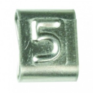 SS316 ALPHA/NUMERIC MARKERS FOR 8mm CARRIER STRAP/BOX OF 100