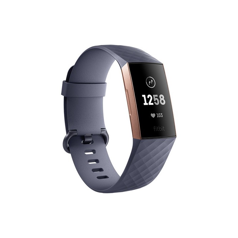 fitbit charge 3 rose gold grey