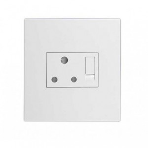 1X 16A Switched Socket Outlet 4X4 White Orion PRE-ASS.