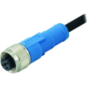 M8 3-POLE FEMALE PLUG STRAIGHT NON SHIELDED PVC 3m