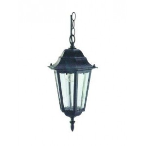 Black Die Cast Pendant Light Fitting E27/100W IP54
