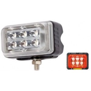 12-24VDC- 1/0.5A- 18W- RED LED (3W x 6)STROBE-  IP67