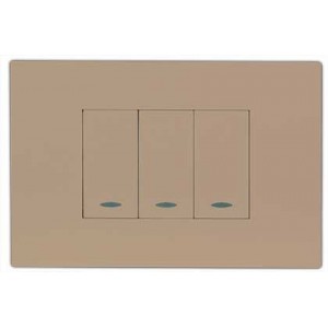 3 Lever 1 Way Switch 2X4 Champagne Orion PRE-ASS.