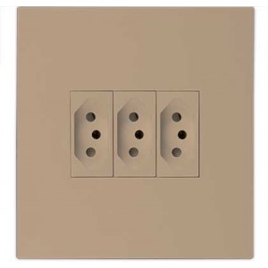 3X N-TYPE Socket Outlet 4X4 Champagne Orion PRE-ASS.