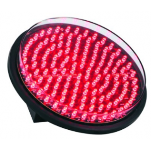 13W RED LED TRAFFIC LIGHT TRNSP LENS 300mm 24VDC