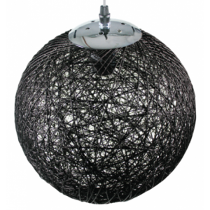 Ø500mm BLACK PENDANT BALL LIGHT-E27-1.75m CABLE