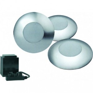RED 230V 5xLED S/STEEL LIGHT FITTING / SET