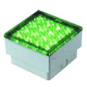 24V GREEN 80x80MM BRICK LIGHT IP68