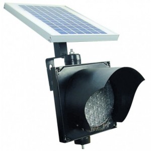 Yellow LED Traffic Light C/W Housing.solar Panel And Bat