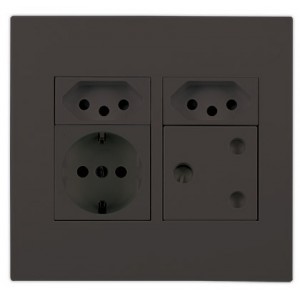 2X N-TYPE 1X Shuko 1X 16A Outlet 4X4 Slate Orion PRE-ASS.